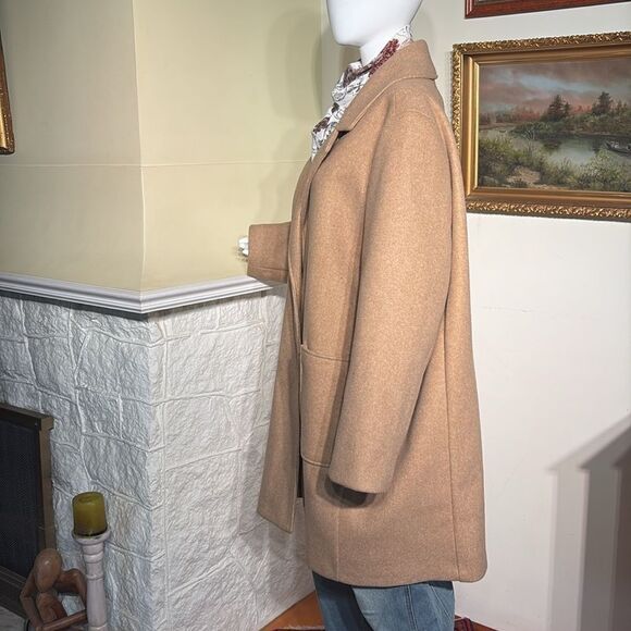 NWOT Old Navy Camel Car Length Coat - Picture 4 of 11